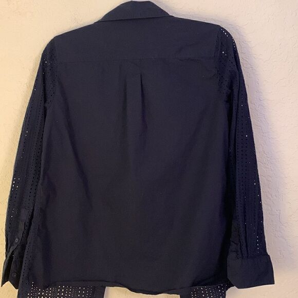 BANANA REPUBLIC Navy Blue , Long Sleeves, Buttons Front Shirt, Size M - Picture 4 of 9